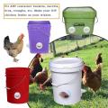 Rat Proof Chicken Feeder, 8 Ports and 1 Hole Saw Poultry Feed White
