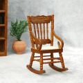 1/12 Scale Doll House Wooden Rocking Chair Mini for Dollhouse Decor