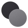 2pcs Round Insulation Silicone Mats Non-slip Heat-resistant(black)