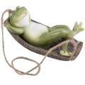 Hanging Hammock Swing Frog Statue Garden Decoration,animal Figurines