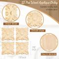 Applique Diy Square Carving Checkered Unpainted Leaf Pattern Decal