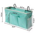 2 Pack Bedside Hanging Storage Bag for Dorm Room to Organize(green)