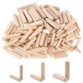 400pcs Wooden Dowels Assorted,6/ 8/10mm for Grooved Fluted, Carpentry