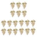 Grapes Napkin Rings Set Of 18, with Imitation Diamond and Pearls