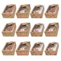 12pcs Kraft Paper Gift Favor Goody Cookie Boxes for Party Christmas