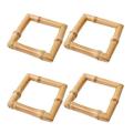 Wood Bamboo Napkin Rings Set Of 4, Napkin Holder Table Decorations