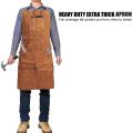 Leather Work Shop Apron with 6 Tool Pockets,24x36inch,m to Xxl