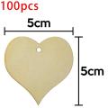 100 Pieces Heart Shap Blank Wooden Tags. Great for Diy Wedding Decor