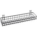 Hanging Basket for Wire Wall Grid Panel, 40x10x5cm, Black Painted