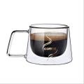Mingshangde Square Shape Cup Double Layer Heat-resistant Glass Mugs