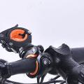 360 Degree Rotating Cycling Bike Light Double Holder Black + Orange