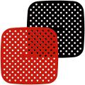 2 Pack Air Fryer Liners, Silicone Air Fryer Basket Mats,7.5 Inch