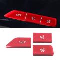 Car Aluminum Alloy Seat Memory Button Sticker for Kia Carnival Red