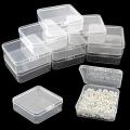 14 Pack Clear Plastic Storage Containers Box with Hinged Lid