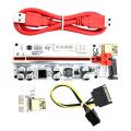 1pcs Ver010-x Pcie Riser Pci-e X1 to X16 Graphics Card Cable,red