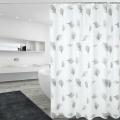 White Black Leaf Waterproof Mildewproof Translucent Thicker Curtain