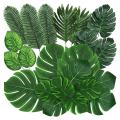 74pcs 7 Kinds Artificial Palm Leaves,for Safari Jungle Hawaiian Party