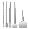 5-piece Chisel Set for Sds Plus, Pointed Chisel and U-shaped Chisel