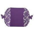 40pcs/set Carved Butterflies Invitation Card for Wedding: Purple