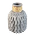Imitation Ceramic Plastic Vase Home Decor Green Plant Container Gray