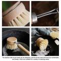 Wooden Handle Bamboo Bowl Brush, Long Handle Dish Washer,kitchen Tool
