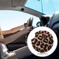 4pcs 2.56in Leopard Car Coasters for Drinks Car Cup Pad Mat