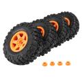 4pcs 120mm Plastic 2.2 Beadlock Wheel Rim Tire Set,2