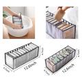 4 Set Underwear Drawer Organizer Sock Organizer,nylon Mesh - Gray