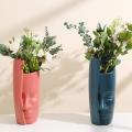 European Home Decor Plastic Vase Unbroken Wedding Flower(dark Blue)