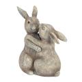 Animal Cuddling Statue Valentine's Day Gifts Garden Decor(bunny)