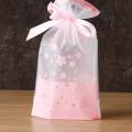 150 Pcs Party Favor Bags, Plastic Drawstring Gift Treat Bag (flower)