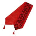 Fashion Accessories Flower Tablecloth Table Runner (dark Red)
