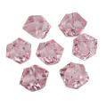 1.1lb/500g Fake Ice Square S Acrylic Stones Pink 0.55 X 0.43 Inch