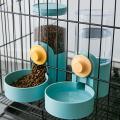 Cat Hanging Bowl Automatic Water Dispenser Feeder Dog Blue Food