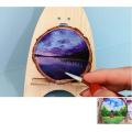 40 Pack Unfinished Wood Slices Keychain Blank Hand-painted Wooden