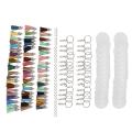 144pcs Acrylic Discs Keychains Circle &tassel Pendant Keyring for Diy