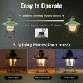 Led Vintage Camping Lantern Railroad Light,ipx4 Waterproof,green