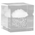 Creative Rain Cloud Transparent Square Crystal Square Crafts , L