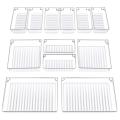 Desk Drawer Organizer Trays with 3-size Clear Plastic Storage Boxes
