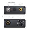 Dac Audio Converter Adapter with Headphone Amplifier Usb to Coaxial