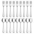 24pcs Forks and Spoons Silverware Set, Stainless Steel Flatware