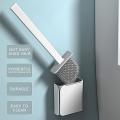 Toilet Brush and Holder with Strong Bristles, Long Handle