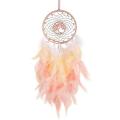 Ornament Led Lights Pink Feather Dreamcatchers for Home Wall Decor