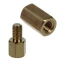 50pcs Brass Screw Pcb Standoffs Hexagonal M3 Male X Female 5mm