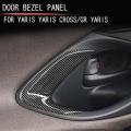 Car Inner Door Door Bowl Trim Cover Inner Door Carbon Fiber Pattern
