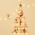 Diy Christmas Tree Wooden Wall Hanging New Year Decoration,wood Color