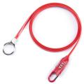 Cxwxc 6ft Bike Cable Self Coiling Combination Cable Bike Lock,red