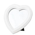 Makeup Mirror Desktop Wall Mounted Dual-use Heart-shaped White