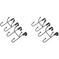 4pcs Wrought Iron Wall Clothes Hanger Hook Home Decoration A
