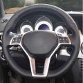 Car Black Silver Steering Wheel Cover for Mercedes A/b/c/e Class Gla